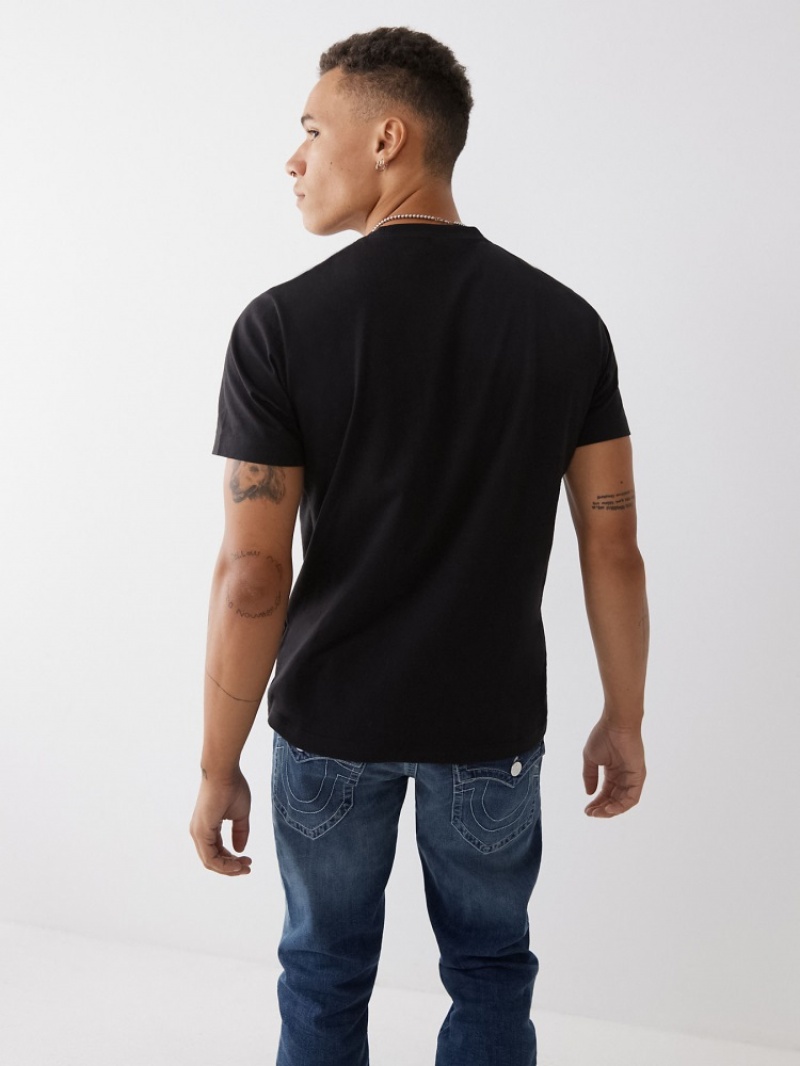 T Shirts True Religion True Logo Homme Kaki | IFG-62528374