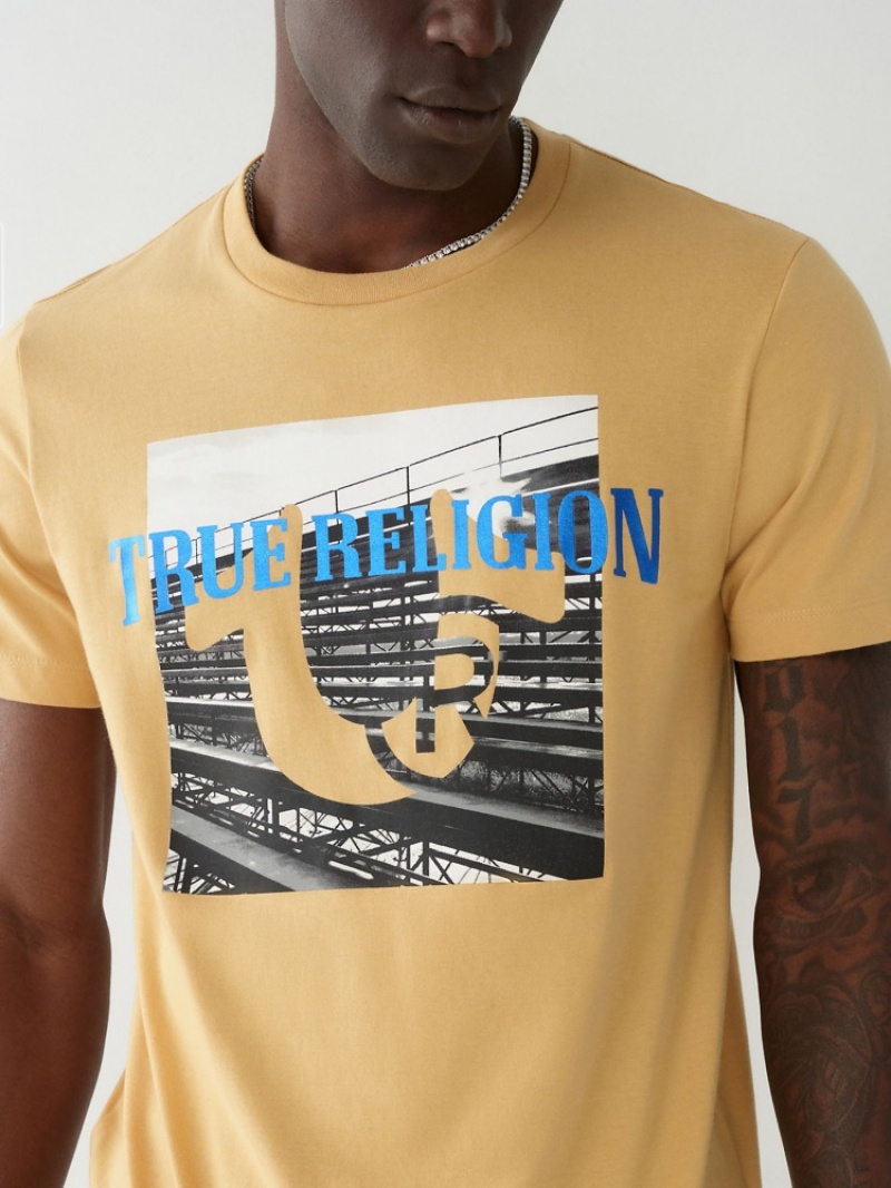 T Shirts True Religion True Graphique Homme Beige | ZTX-46374993