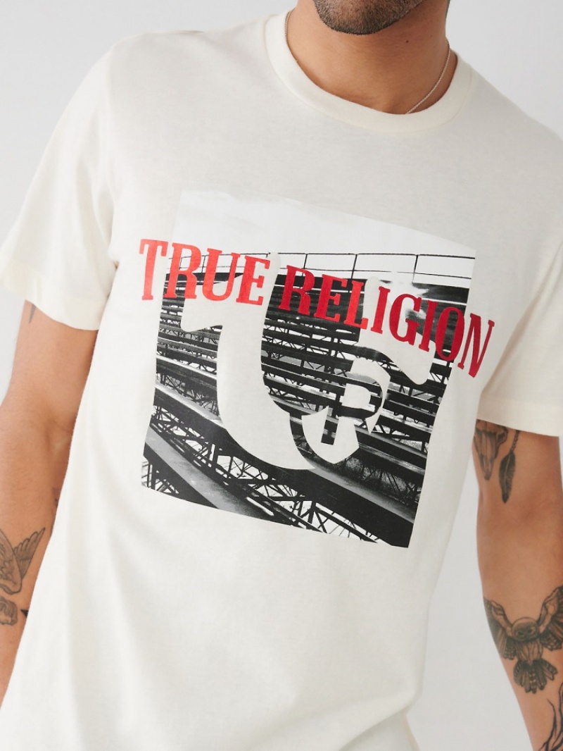 T Shirts True Religion True Graphique Homme Bleu | QAI-98526547