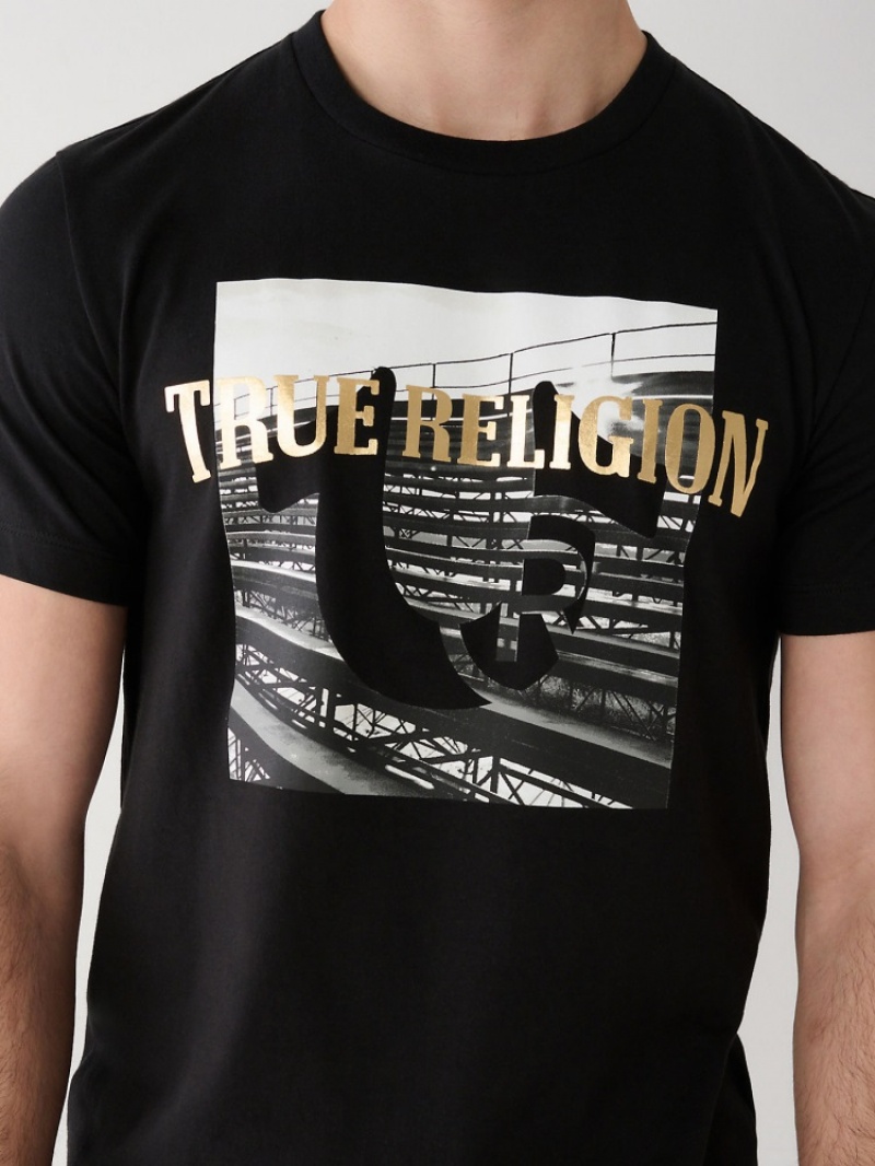 T Shirts True Religion True Graphique Homme Noir | NFB-25825557