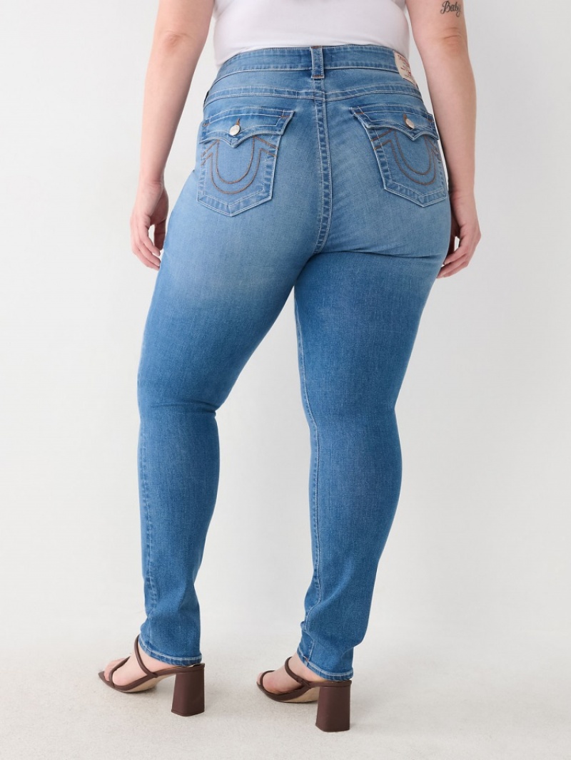 Jean Skinny True Religion Plus Stella Low Rise Femme Bleu | JDR-59277692