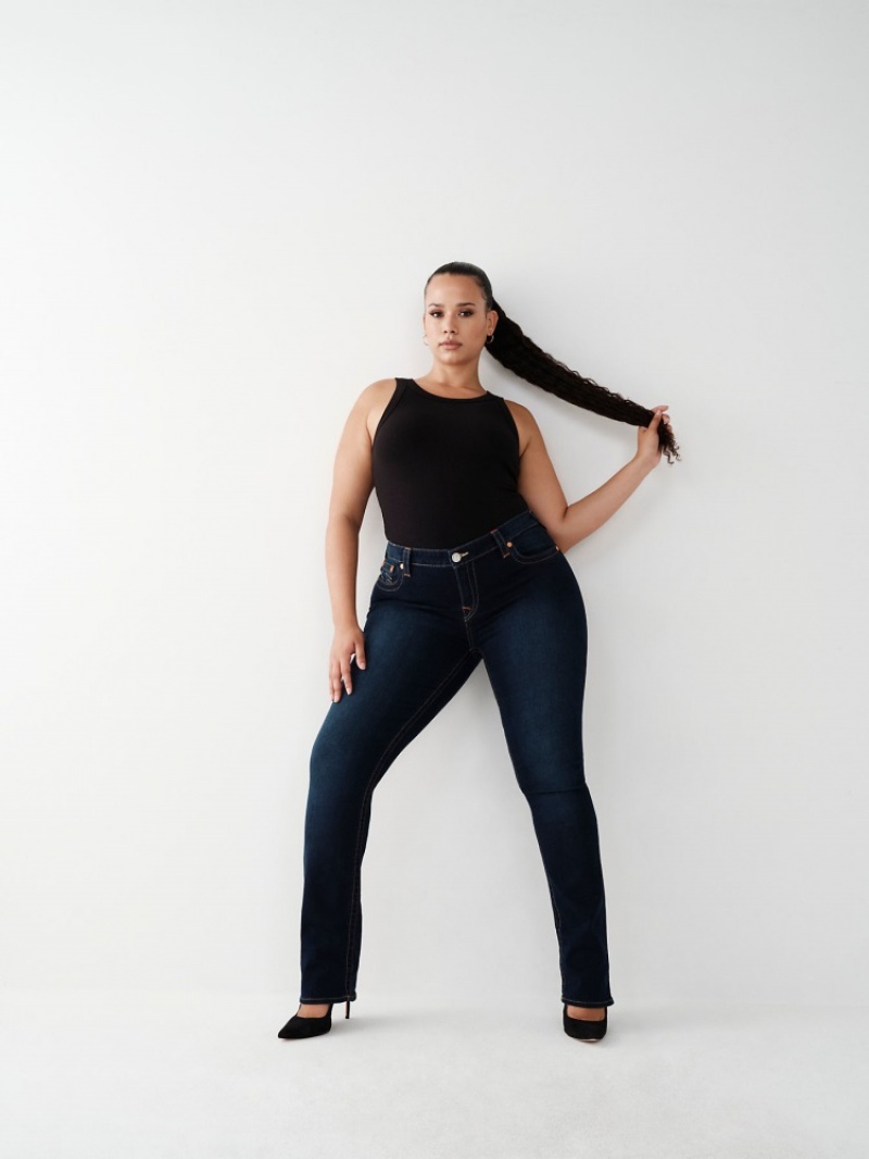 Straight Fit Jeans True Religion Billie Femme Bleu | QOZ-35549712