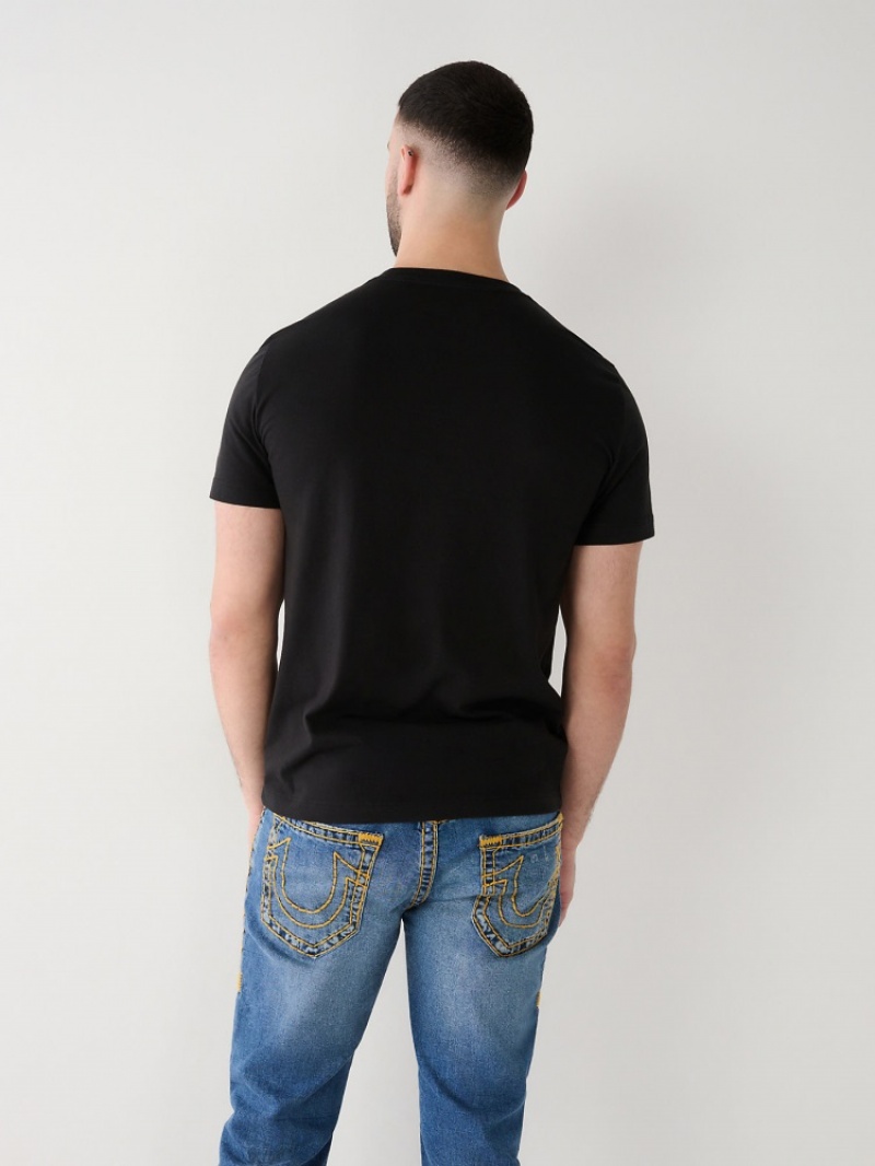 T Shirts True Religion True Graphique Homme Noir | NFB-25825557