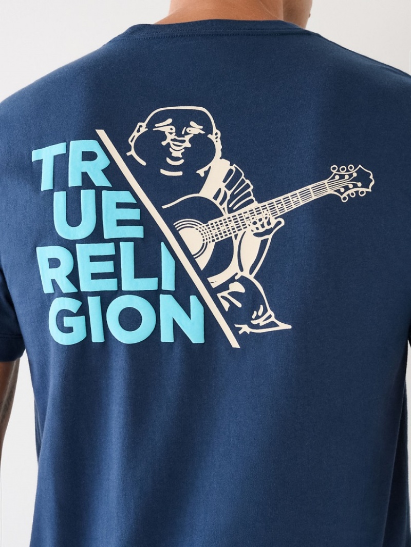 T Shirts True Religion True Buddha Homme Bleu Marine | CYZ-02833405