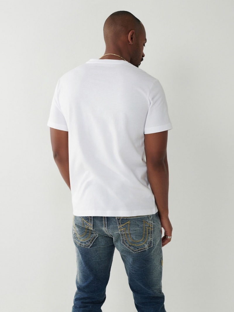 T Shirts True Religion True Buddha Homme Bleu | ASD-73704060