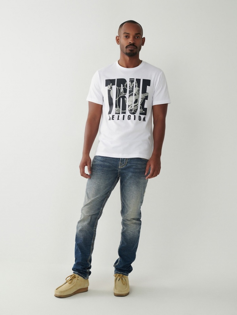 T Shirts True Religion True Buddha Homme Bleu | ASD-73704060