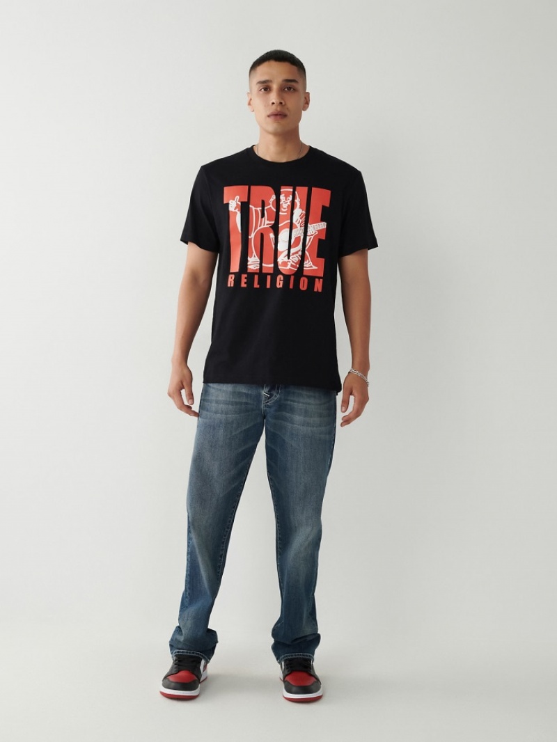 T Shirts True Religion True Buddha Homme Bleu Marine | EUM-65993093