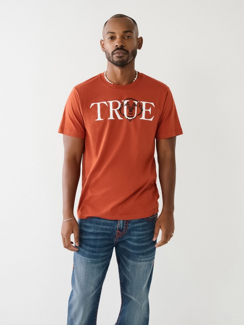 T Shirts True Religion True Buddha Logo Homme Bleu | AZR-08053327