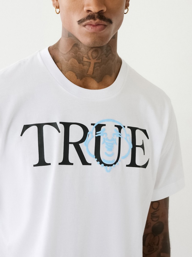 T Shirts True Religion True Buddha Logo Homme Noir | CQR-80680112