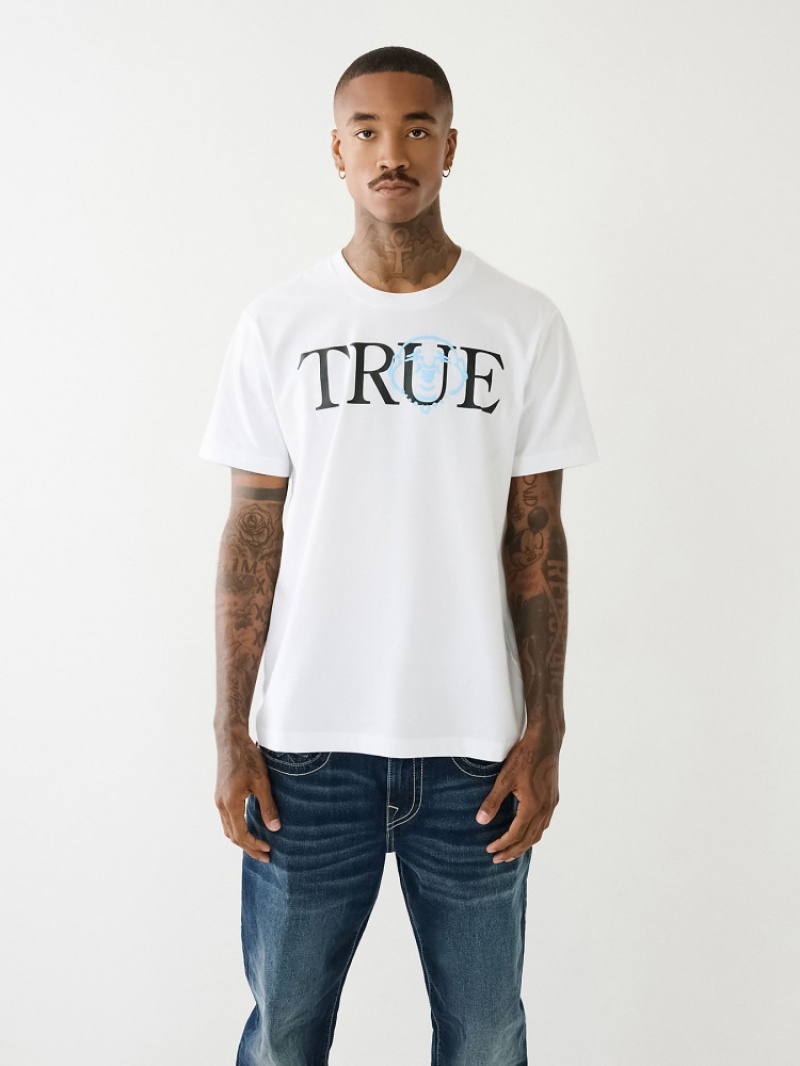 T Shirts True Religion True Buddha Logo Homme Noir | CQR-80680112