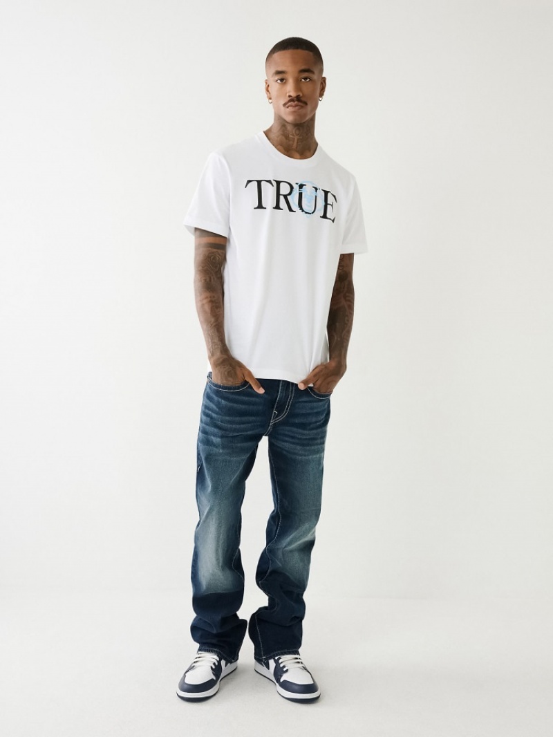 T Shirts True Religion True Buddha Logo Homme Noir | CQR-80680112