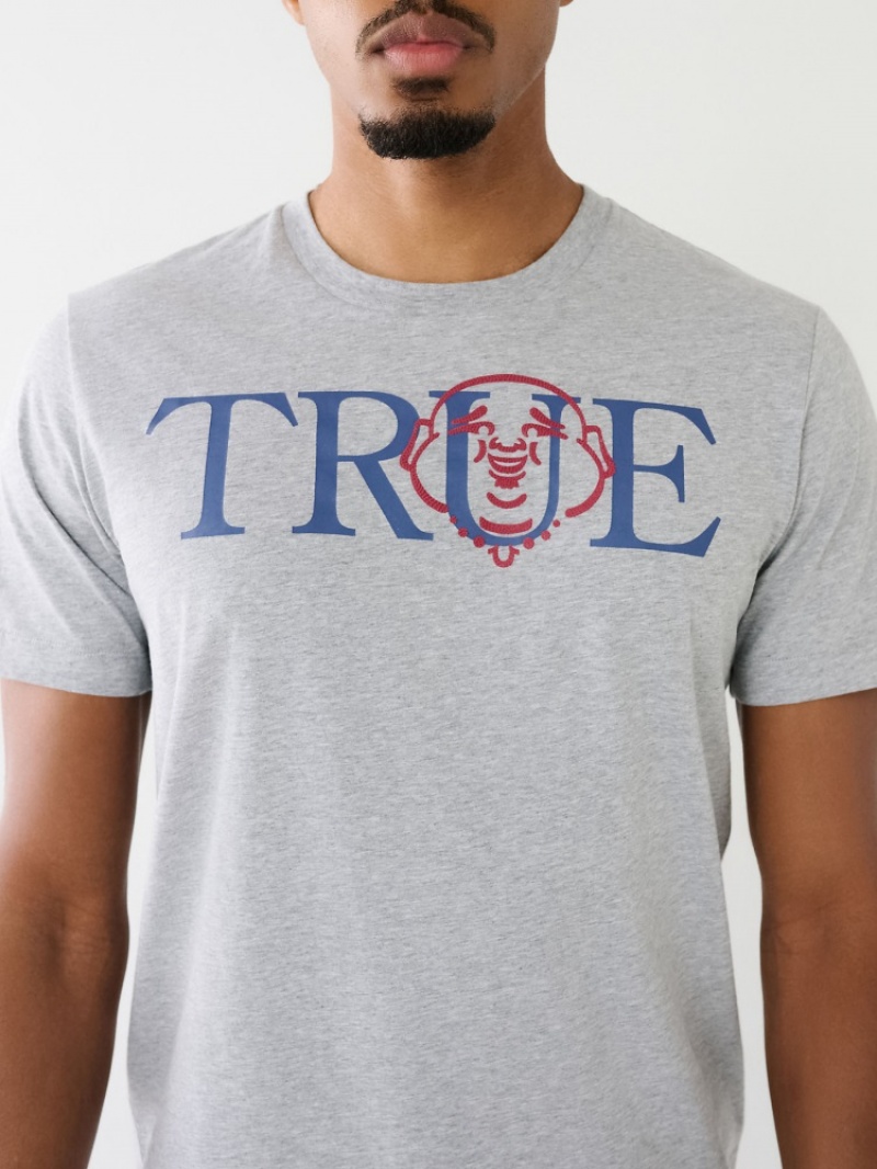 T Shirts True Religion True Buddha Logo Homme Blanche Bleu Marine | INS-87841776