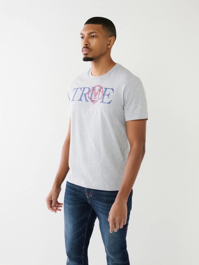 T Shirts True Religion True Buddha Logo Homme Blanche Bleu Marine | INS-87841776