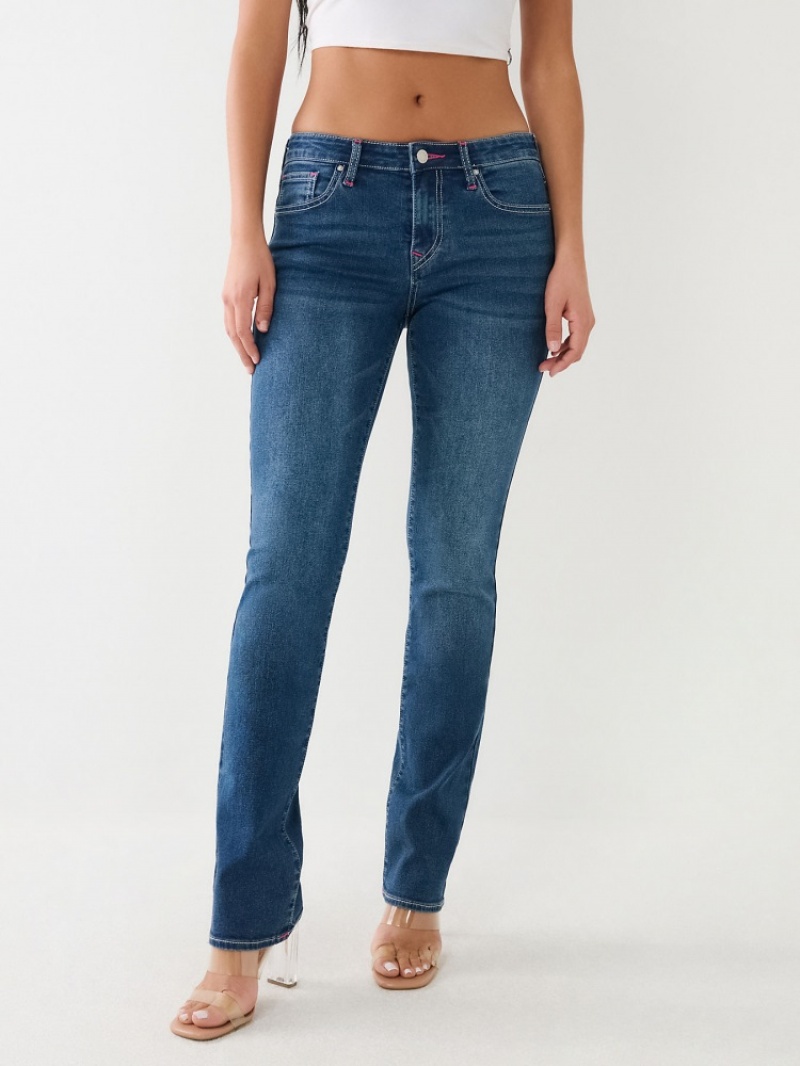 Straight Fit Jeans True Religion Billie Mid Rise Femme Jaune | XXT-83862364