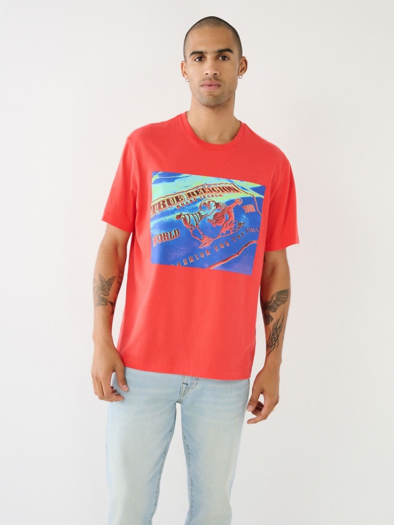 T Shirts True Religion Thermo Buddha Graphique Relaxed Homme Kaki | ZVL-13890245