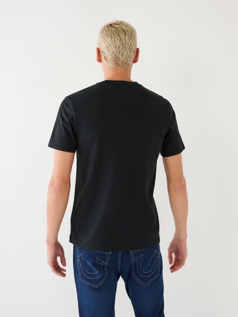 T Shirts True Religion Studded Logo Homme Bleu Marine | XII-45784674