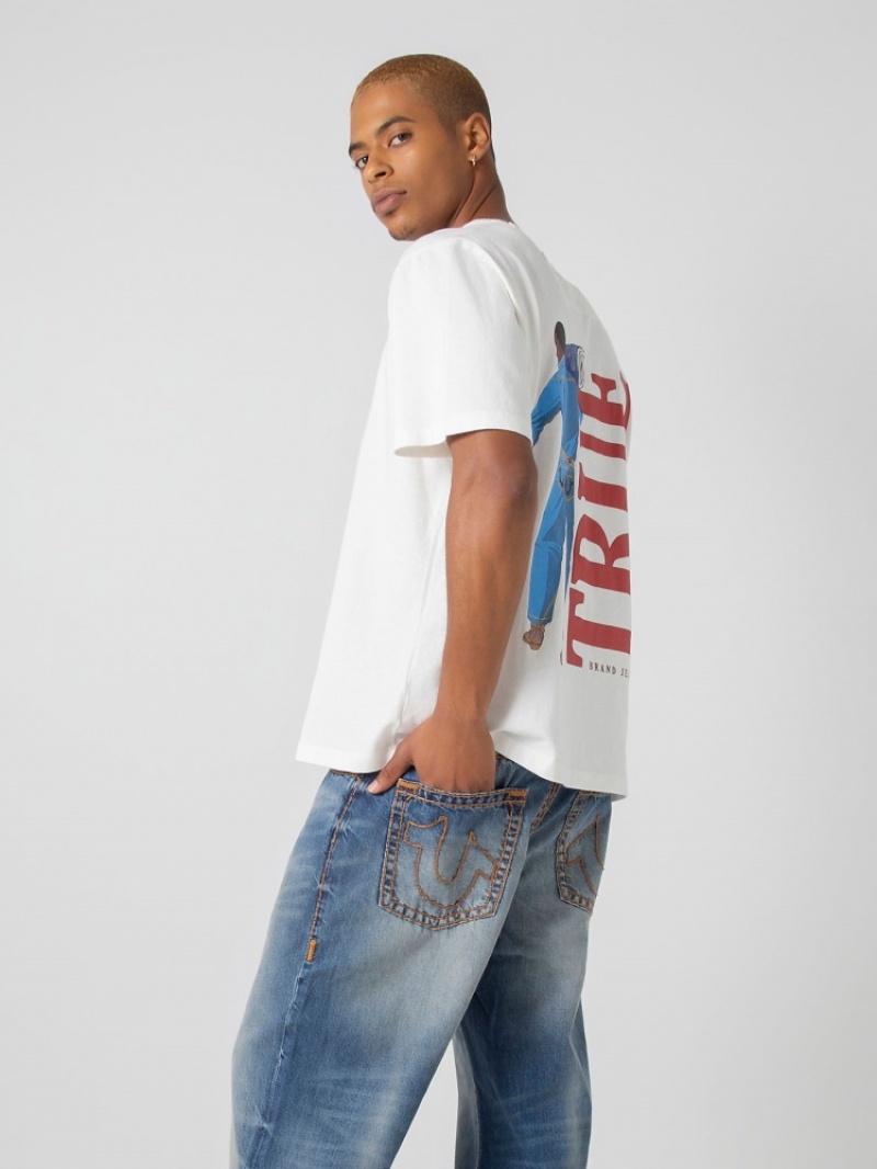 T Shirts True Religion Sebastien Ami X True Religion True Grit Homme Bleu Marine | AXP-93790487