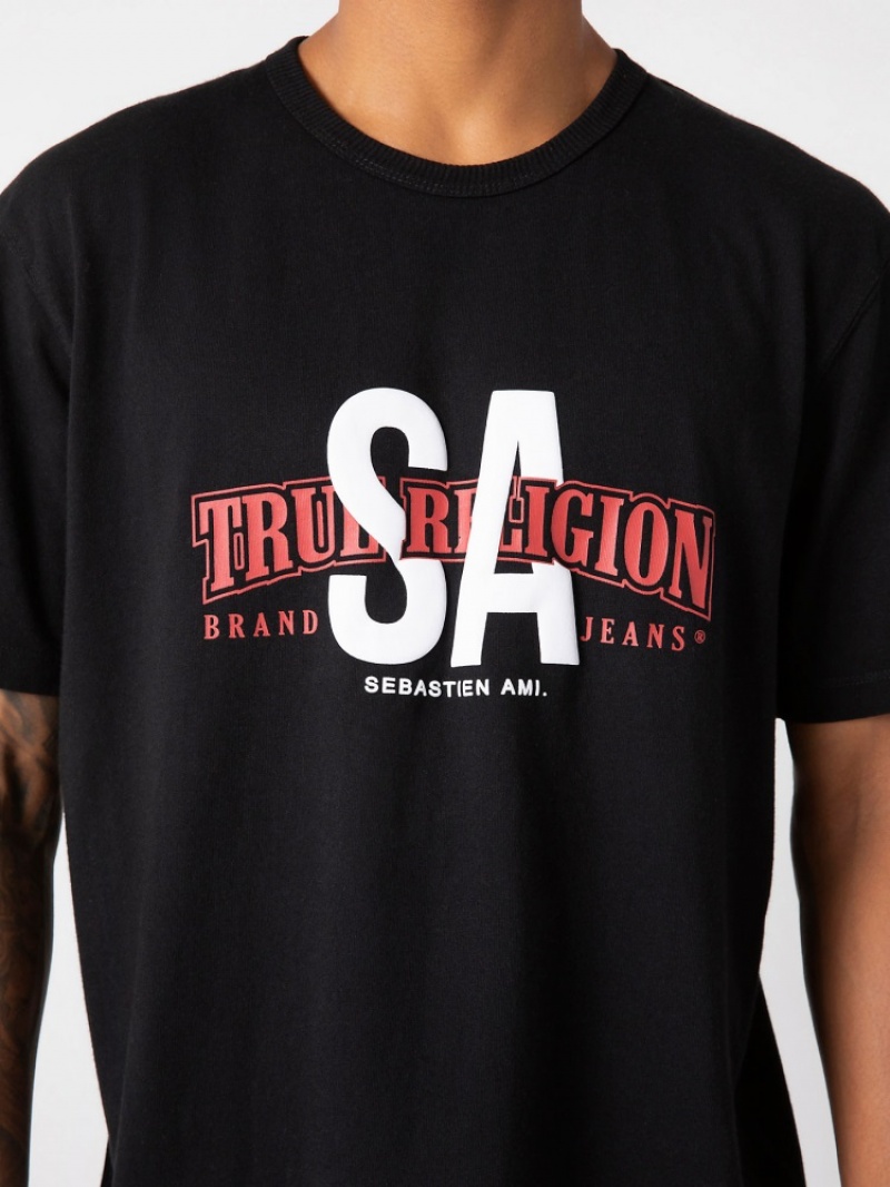 T Shirts True Religion Sebastien Ami X True Religion Collaboration Homme Beige | TNZ-54781819