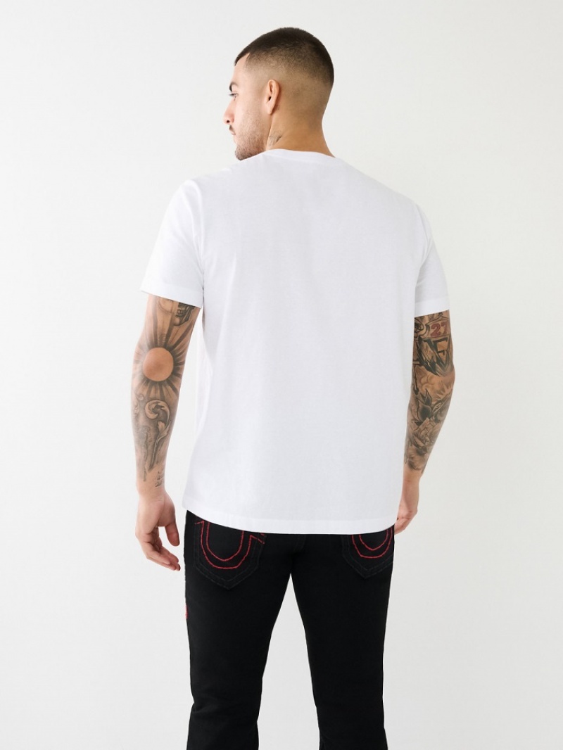 T Shirts True Religion Relaxed True Boy Homme Jaune | EXH-08494859