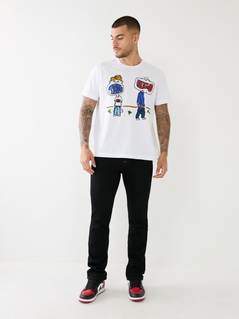 T Shirts True Religion Relaxed True Boy Homme Jaune | EXH-08494859