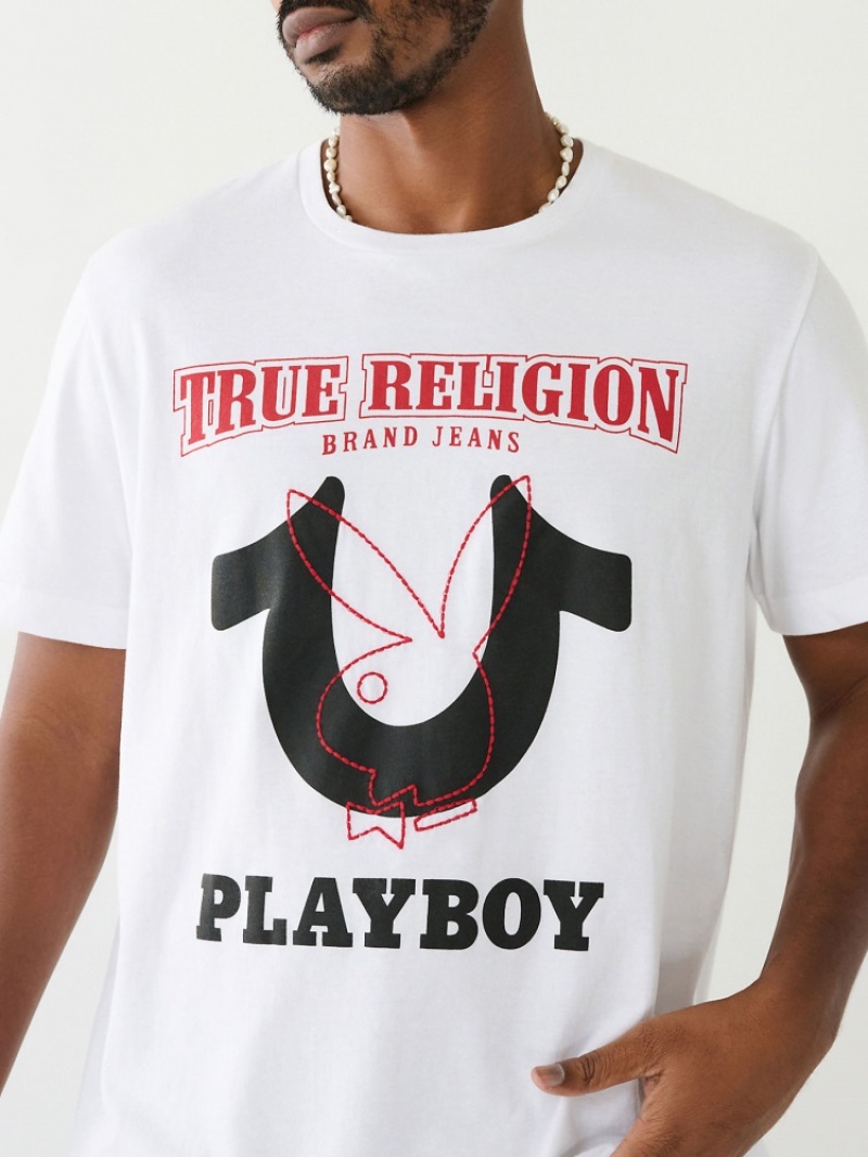 T Shirts True Religion Relaxed Big T Bunny Homme Orange Rose | WXM-86911697