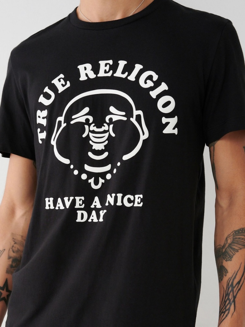 T Shirts True Religion Nice Day Homme Kaki | WQE-57612022