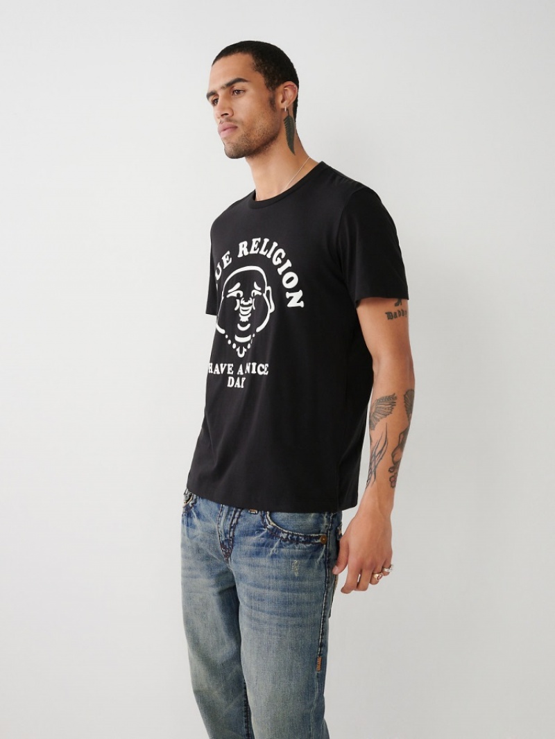 T Shirts True Religion Nice Day Homme Kaki | WQE-57612022