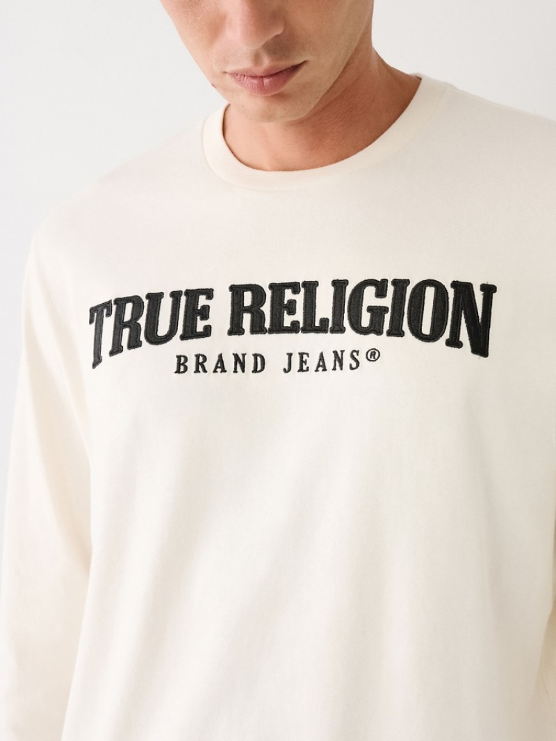 Chemise à Manches Longues True Religion True Logo Homme Kaki | SEI-08912695