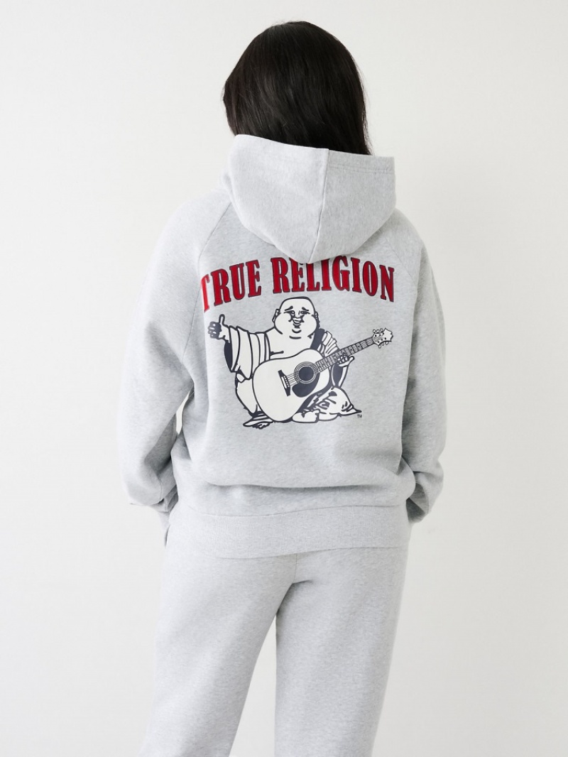 Sweat a Capuche True Religion Buddha Relaxed Femme Noir | CVQ-30153213