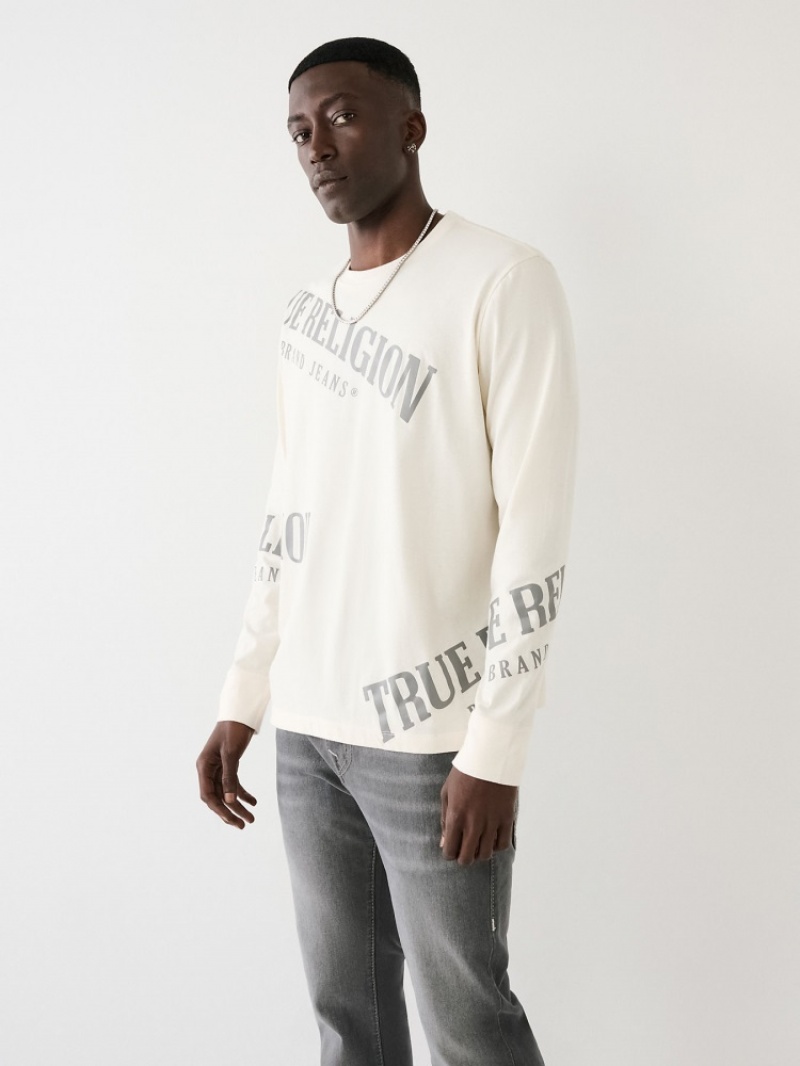 Chemise à Manches Longues True Religion Logo Relaxed Homme Bleu Marine | OGN-97275262