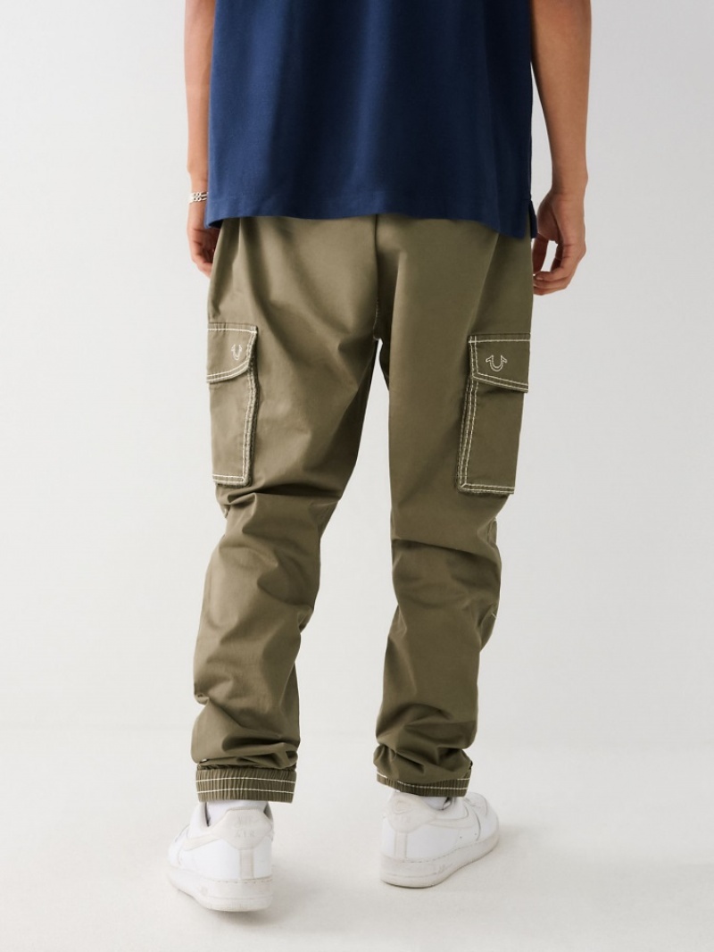 Pantalon Cargo True Religion Big T Cargo Jogger Pant Homme Blanche Bleu | CBN-51888368