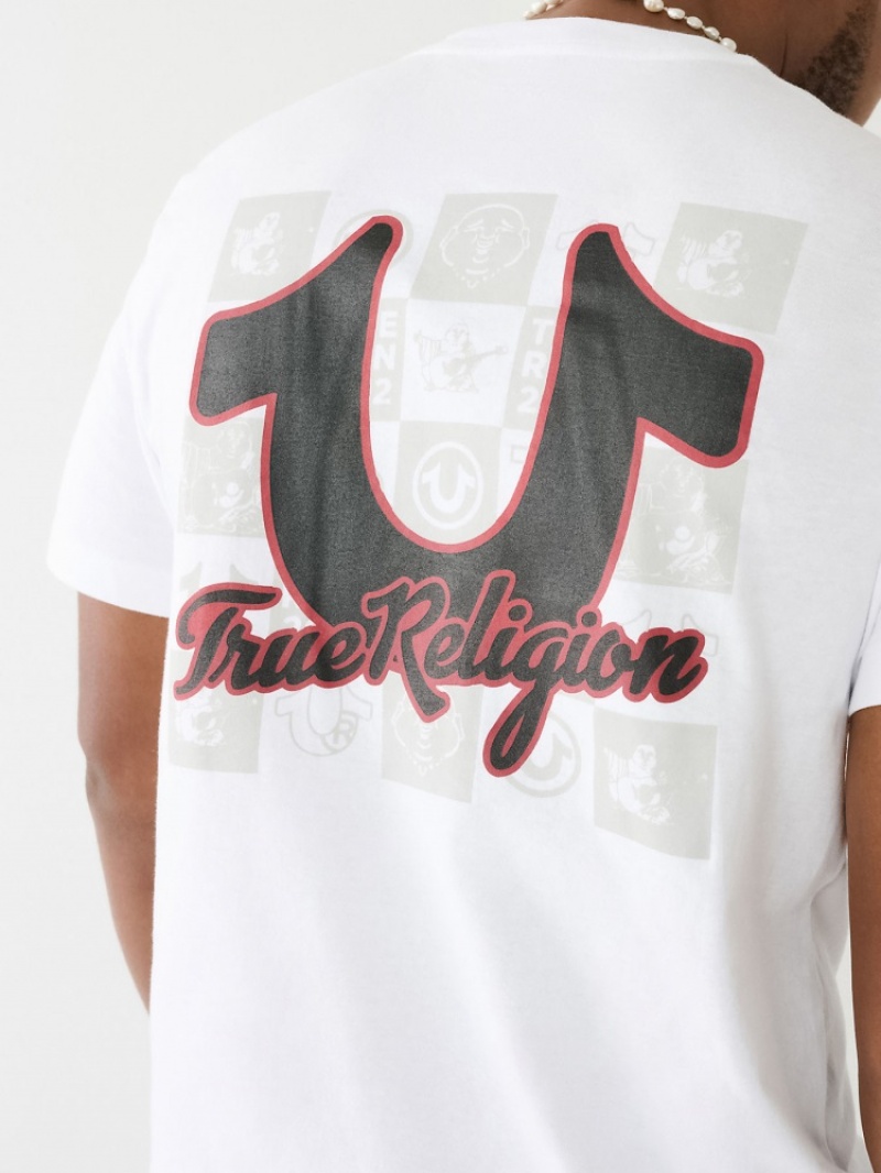 T Shirts True Religion Hs Tr Grid Crew Homme Noir | RAY-90281994