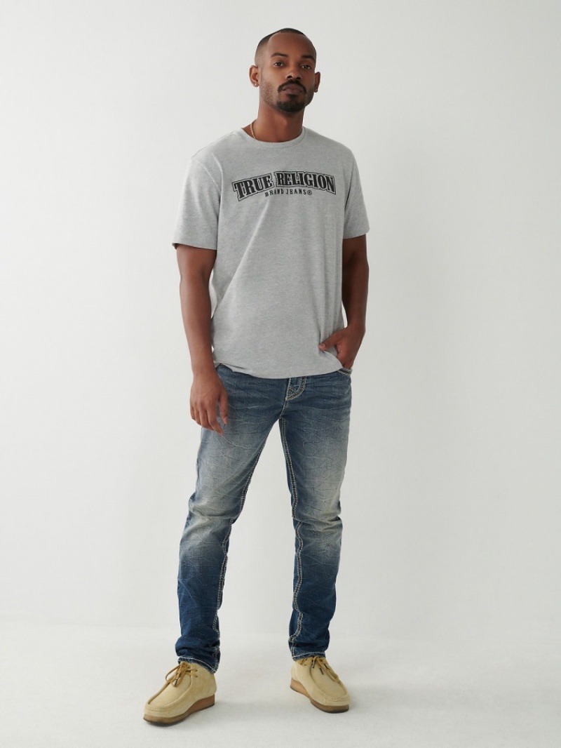 T Shirts True Religion Horseshoe Relaxed Homme Bleu | DEE-34905088