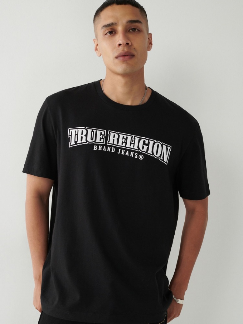 T Shirts True Religion Horseshoe Relaxed Homme Noir | AJT-84253955