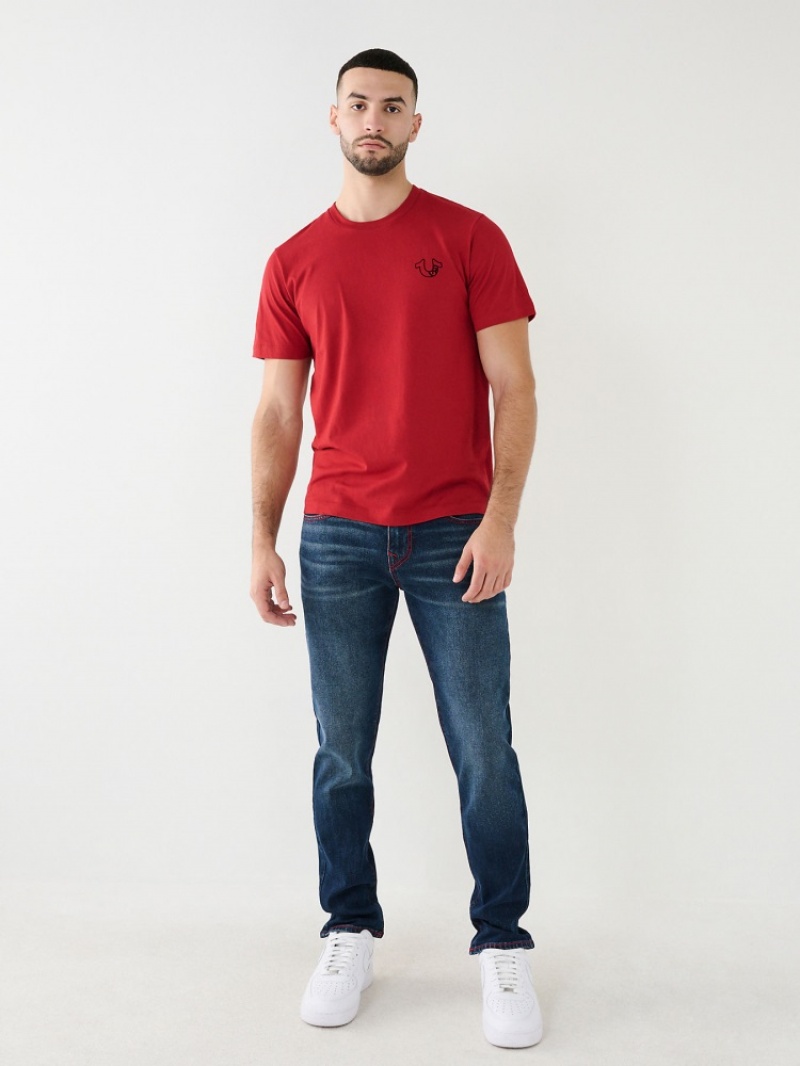 T Shirts True Religion Horseshoe Logo Homme Bleu | QIT-21258883