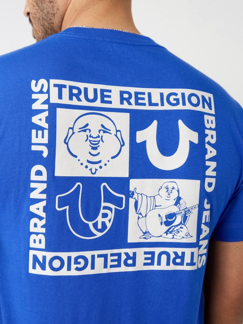 T Shirts True Religion Horseshoe Logo Homme Bleu Marine | OPN-24763705