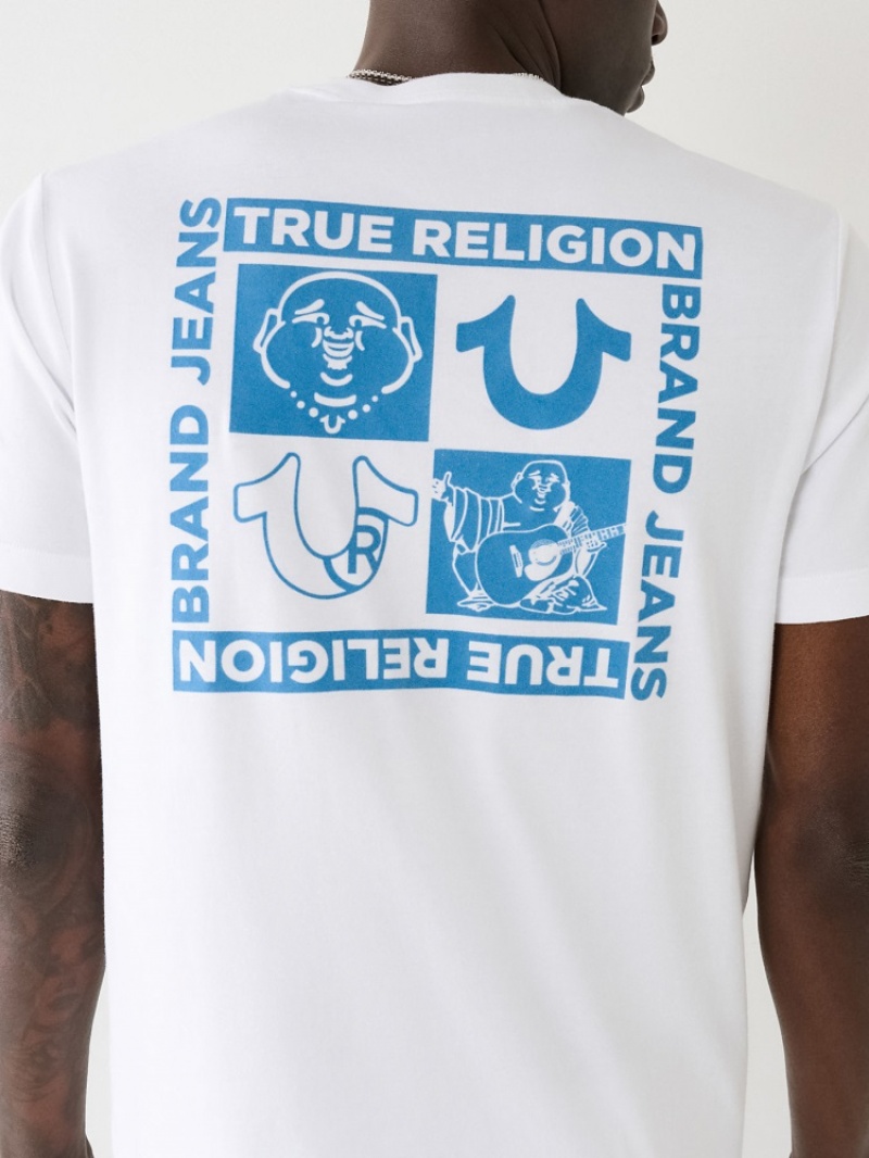 T Shirts True Religion Horseshoe Logo Homme Bleu | KJN-93341173