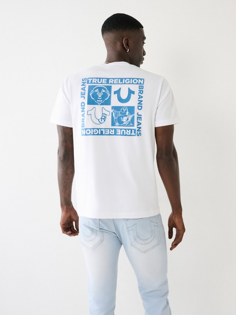 T Shirts True Religion Horseshoe Logo Homme Bleu | KJN-93341173