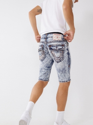 Short True Religion Rocco Super T Stitch Mince Corta Homme Bleu | AXN-98469177