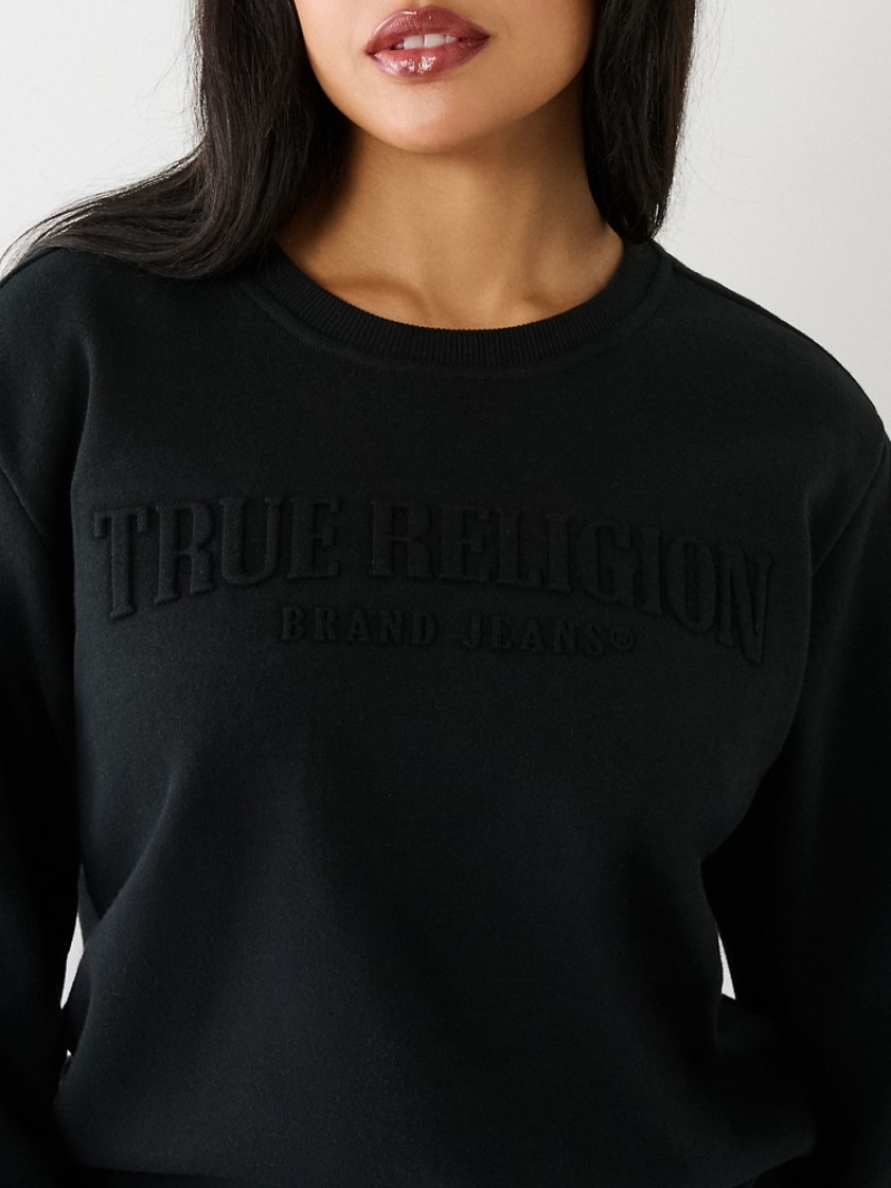 Sweatshirt True Religion True Ruched Relaxed Femme Kaki | LOR-33510496