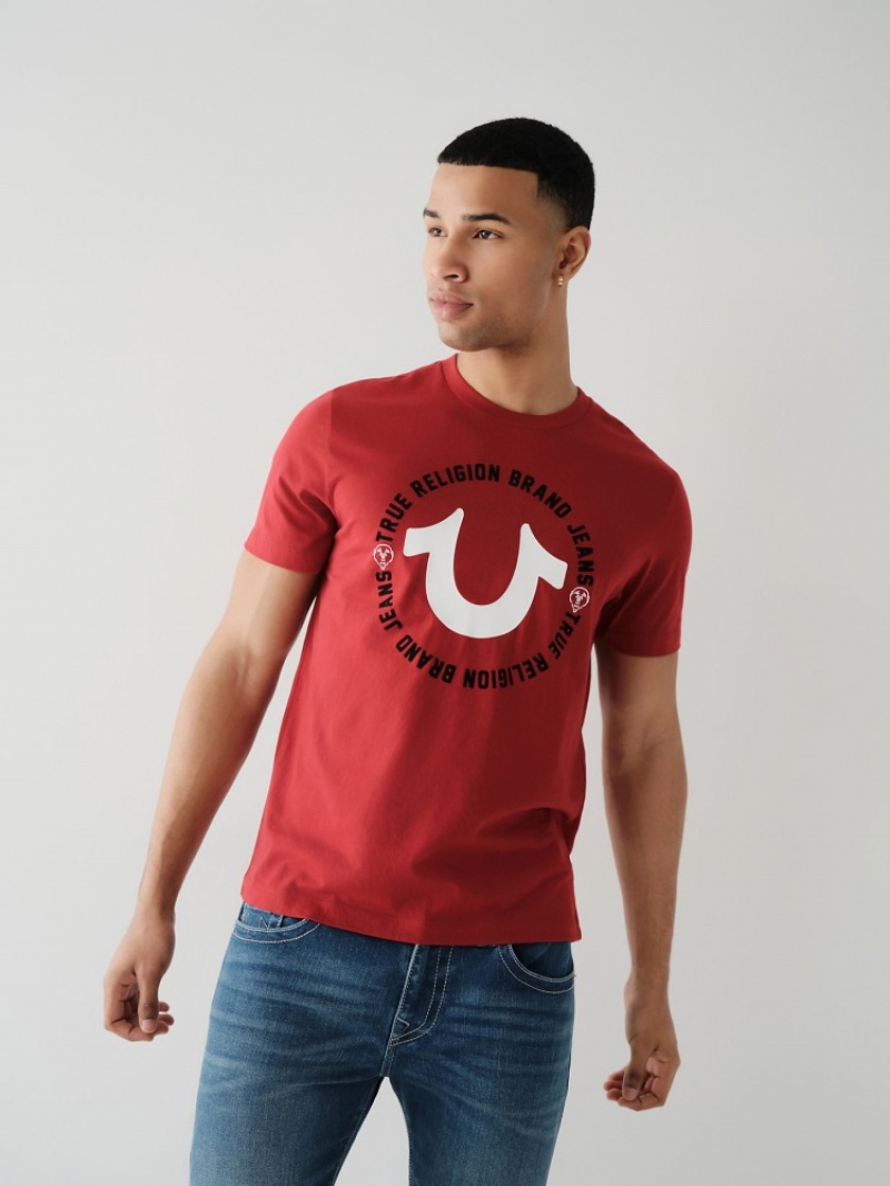 T Shirts True Religion Horseshoe Logo Homme Jaune | ZCG-38892653