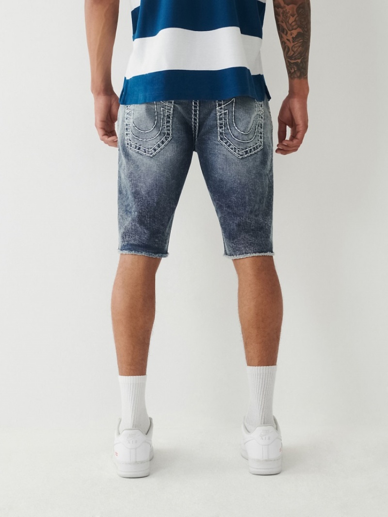 Short True Religion Ricky Super T Stitch Droit Corta Homme Bleu Marine | BLX-59408372