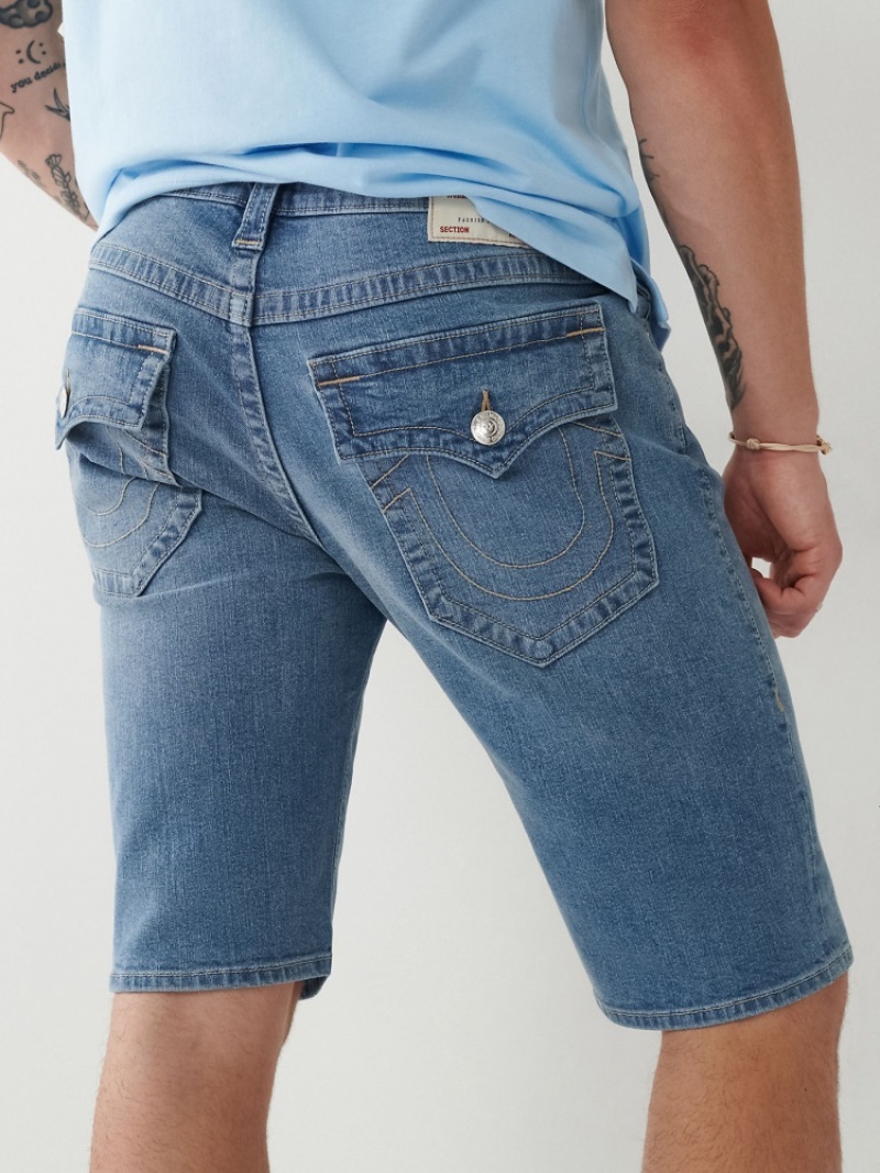 Short True Religion Ricky Droit Corta Homme Bleu | NED-97391531