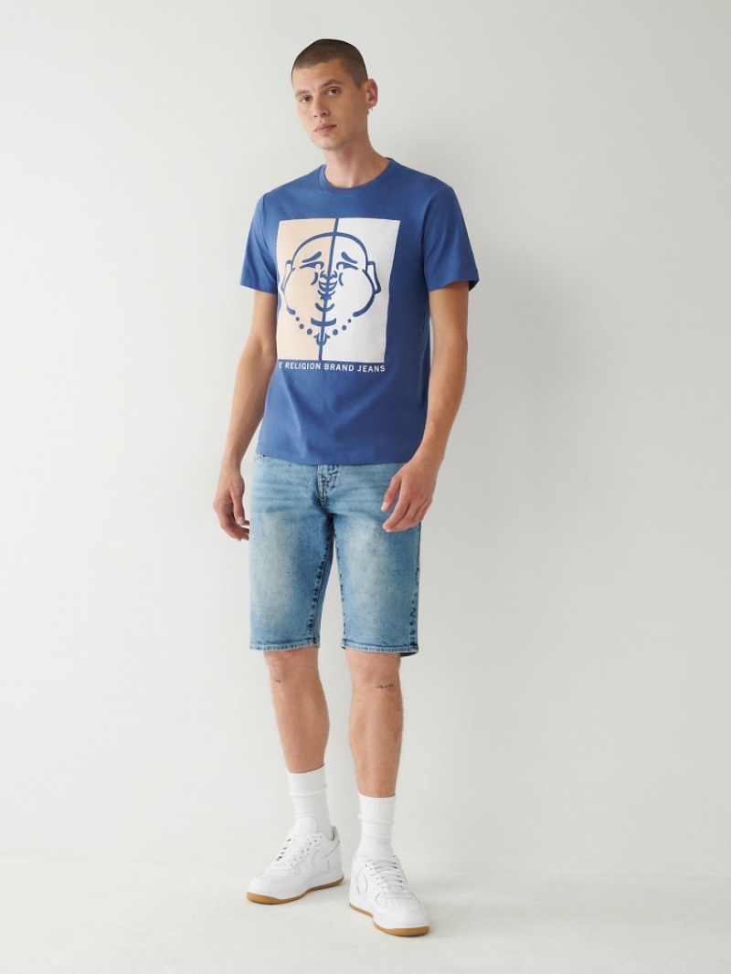 Short True Religion Ricky Droit Corta Homme Bleu Marine | CTJ-92669993