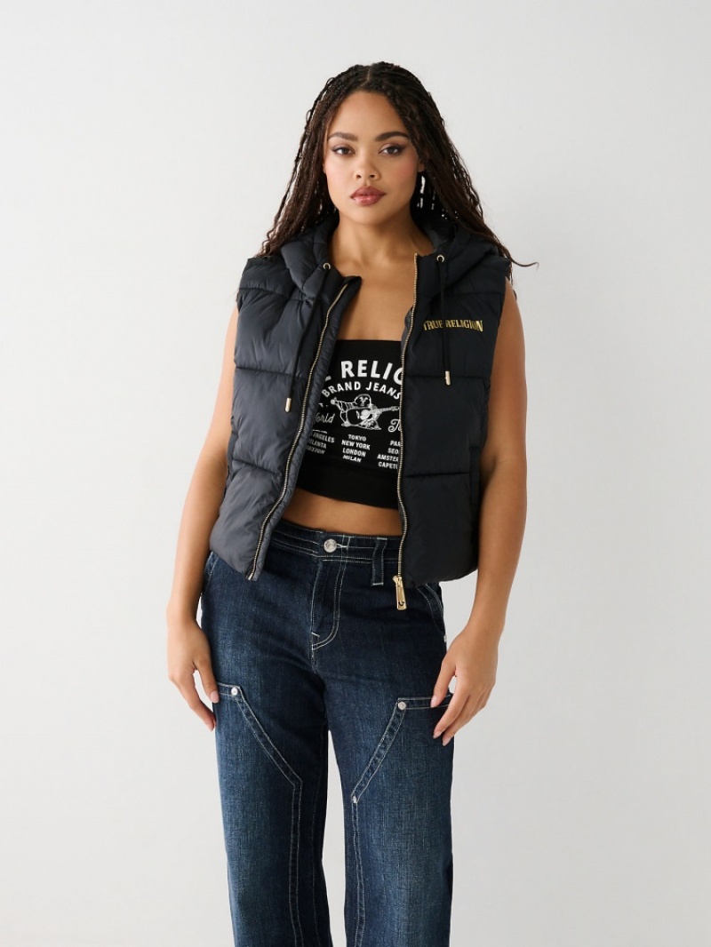 Gilet Puffer True Religion True Femme Beige | PPY-78553756