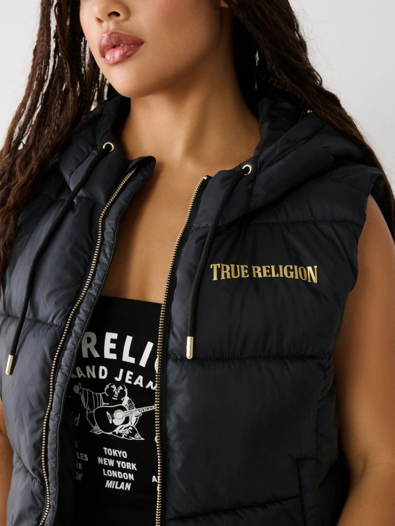 Gilet Puffer True Religion True Femme Beige | PPY-78553756