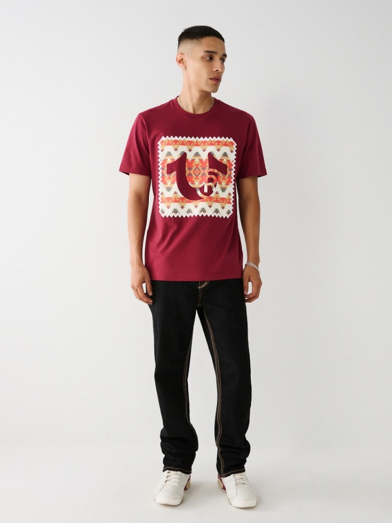 T Shirts True Religion Graphique Logo Homme Kaki | UEQ-74656402