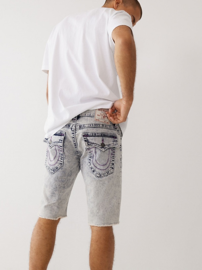 Short True Religion Ricky Big T Stitch Droit Corta Homme Kaki | EHX-14958818