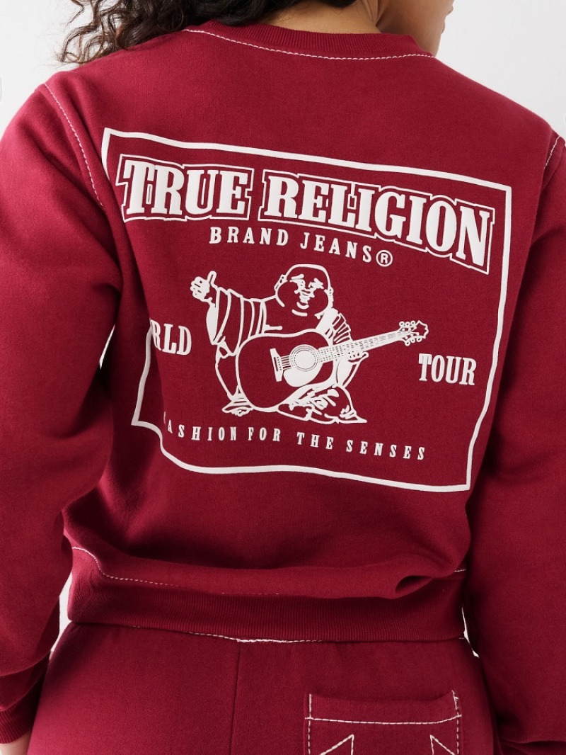 Sweatshirt True Religion Big T Buddha Femme Bleu | WNJ-26250596