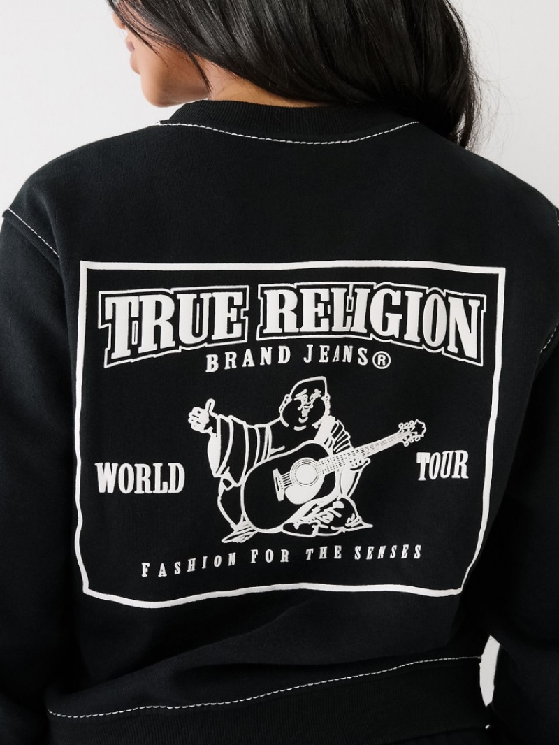 Sweatshirt True Religion Big T Buddha Femme Noir | RWI-77049652